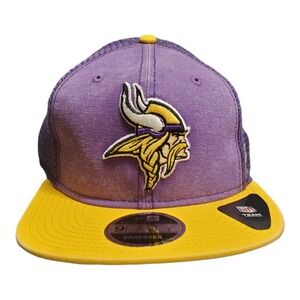 NFL Minnesota Vikings Football Hat Mens OS Purple Yellow New Era 9fifty Snapback